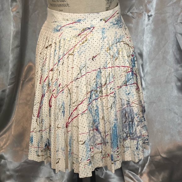 NWOT Faux Leather Paint🎨Splatter Skirt - Picture 8 of 9
